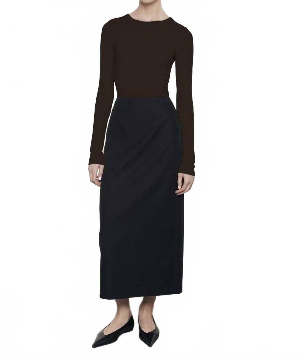 NEW ENZA COSTA silk knit crew tee in coffee bean